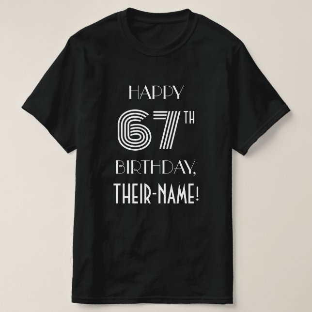 Camiseta Camisas de la fiesta de cumpleaños 67 inspiradas e (Diseño del anverso)