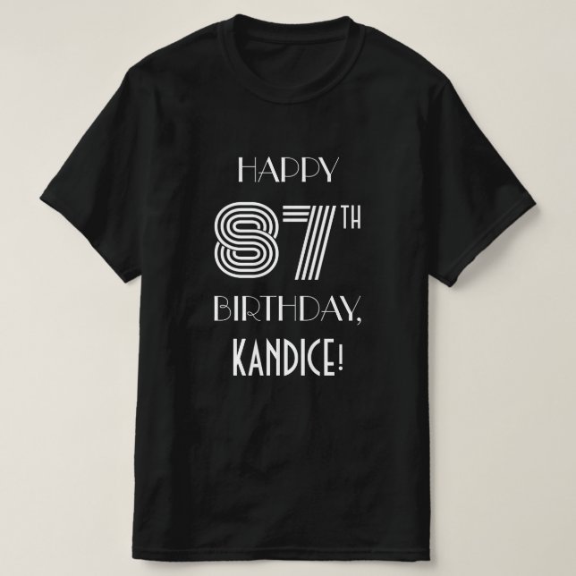 Camiseta Camisas de la fiesta de cumpleaños 87 inspiradas e (Diseño del anverso)