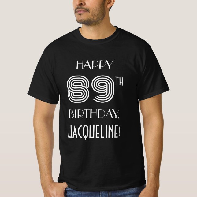 Camiseta Camisas de la fiesta de cumpleaños 89 inspiradas e (Anverso)