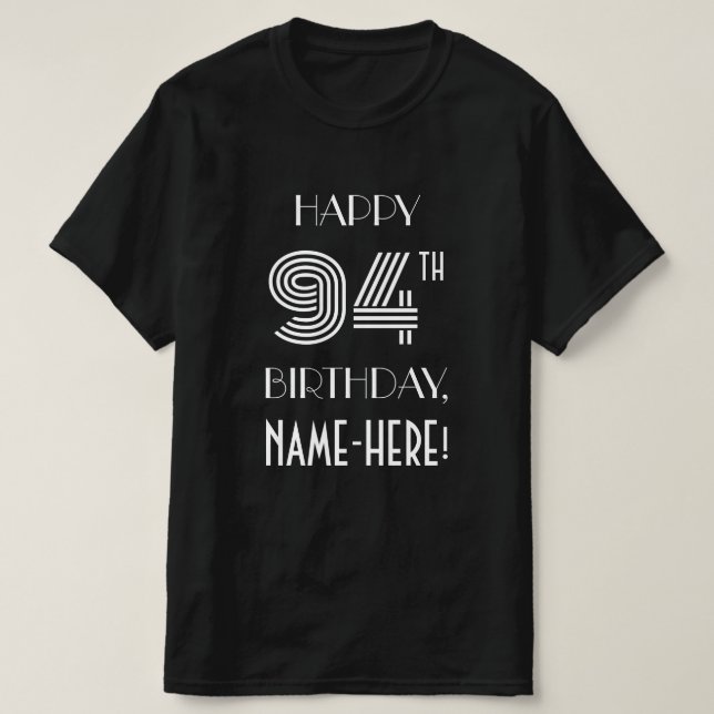 Camiseta Camisas de la fiesta de cumpleaños 94 inspiradas e (Diseño del anverso)