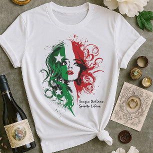 Camiseta Camisas de la Herencia Italiana   Feminina inspira