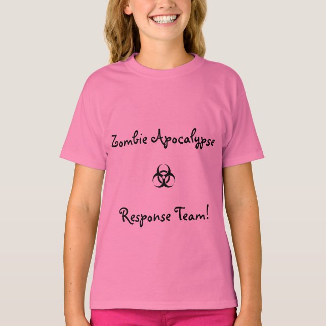 Camiseta Camisas de la juventud - equipo de respuesta zombi (Anverso)