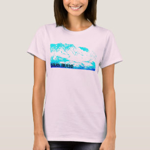 Camiseta Camisas de la montaña azul de Butte del Sur