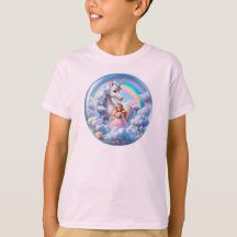 Camisas de la Princesa Unicornio: nubes arcoiris y