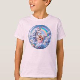 Camiseta Camisas de la Princesa Unicornio: nubes arcoiris y