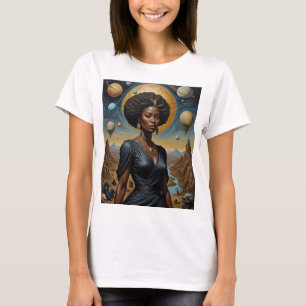 Camiseta Camisas de la Reina Cosmica de la Luna de Oro