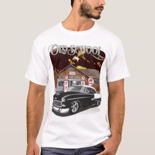 Camiseta Camisas de la vieja escuela de aire negro y blanco