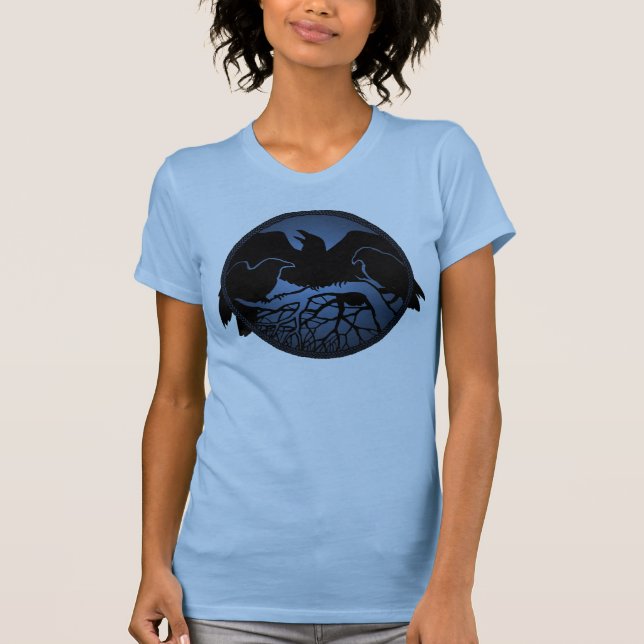 Camiseta Camisas de las damas de arte de Raven en el tanque (Anverso)