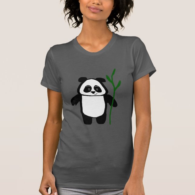 Camiseta Camisas de las damas Panda Bella Canvas (Anverso)