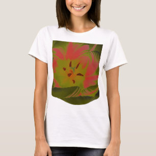 Camiseta Camisas De Las Góticas Tulipanas Rojas