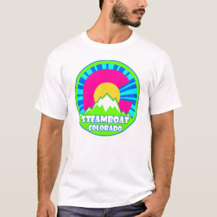 Camiseta Camisas de las montañas del neón de Steamboat Spri