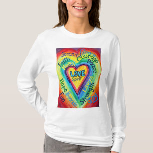 Camiseta Camisas de las palabras del espíritu del corazón d