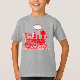 Camiseta Camisas de loco rojo tren nombre costumbre niños c