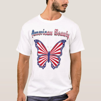 Camiseta Camisas de los hombres de mariposas patrióticas de