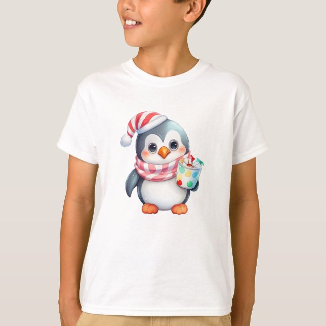 Camiseta Camisas de los Navidades 🐧 pingüino para niños (Anverso)