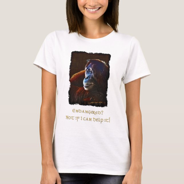 Camiseta Camisas de los Orangutans que apoyan la vida silve (Anverso)