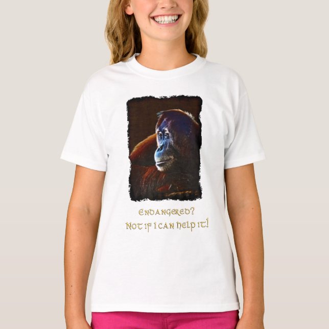 Camiseta Camisas de los Orangutans que apoyan la vida silve (Anverso)