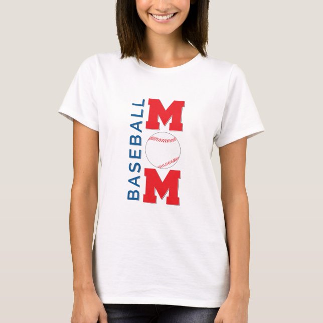 Camiseta Camisas de mamás de béisbol para mujeres (Anverso)