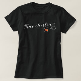 Camiseta Camisas de Manchester Heart Tee, Inglaterra