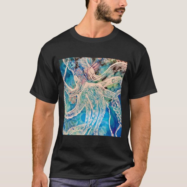 Camiseta Camisas de manga corta Octopus Tee Shirt unisex (Anverso)