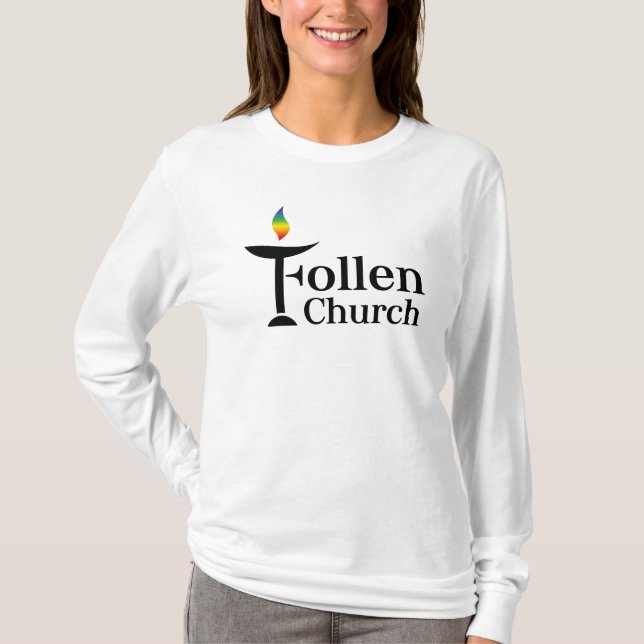 Camiseta Camisas de manga larga de la Iglesia Follen (Anverso)