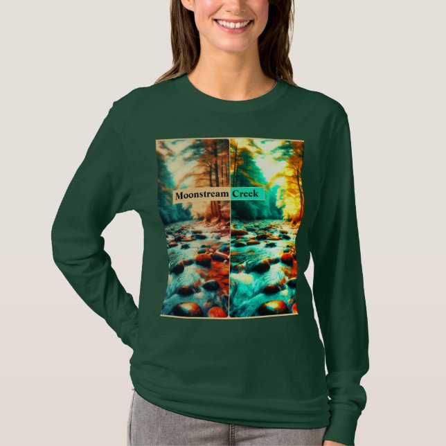 Camiseta Camisas de manga larga inspiradas en la naturaleza (Anverso)