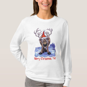 Camiseta Camisas de manga larga para renos navidades