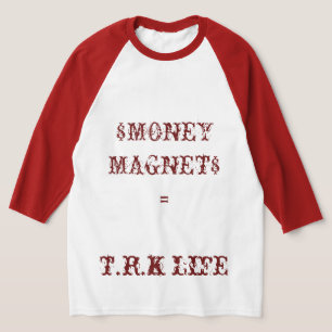 CAMISETA CAMISAS DE MANGA RAGLAN T.R.K MONEY MAGNET