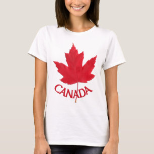 Camiseta Camisas de manitas de maple de la dama de Canadá