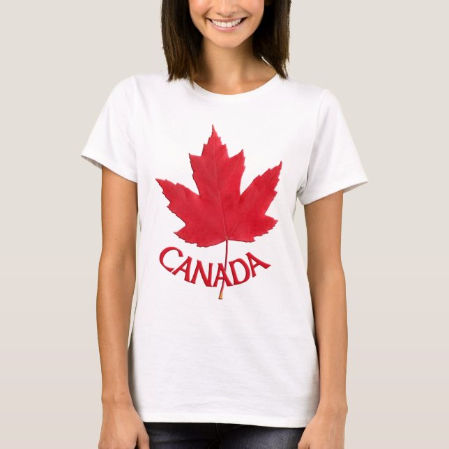 Camiseta Camisas de manitas de maple de la dama de Canadá (Anverso)