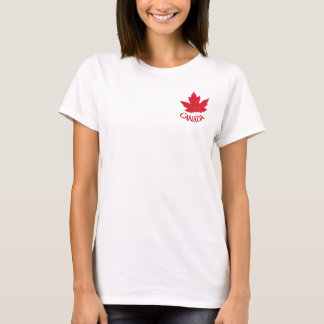 Camiseta Camisas de manitas de maple de la dama de Canadá