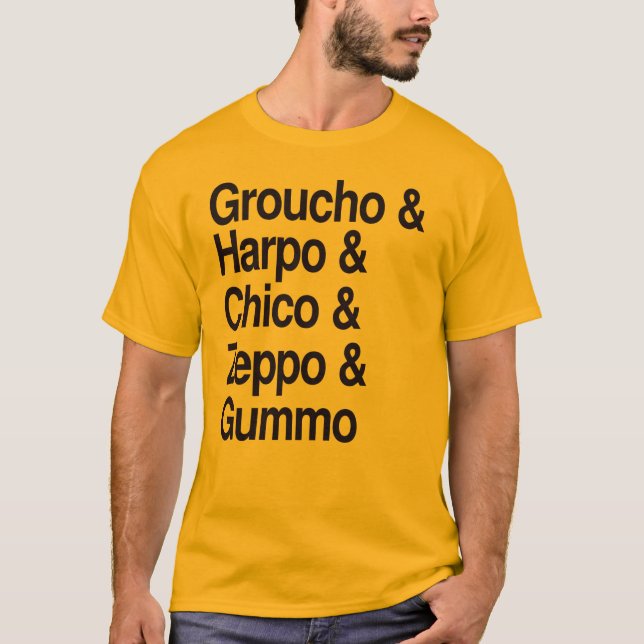 Camiseta Camisas de Marx Brothers (Anverso)