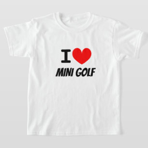 Camiseta Camisas de minigolf de corazón para niños