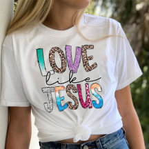 Camisas de moda, amor como Jesús
