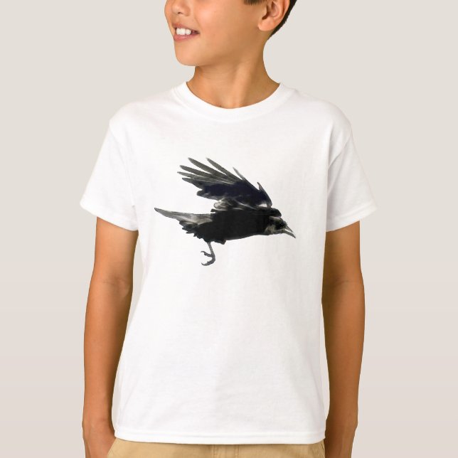 Camiseta Camisas de moda de arte de la CRUZ negra volando (Anverso)