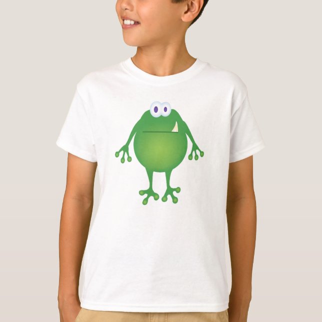 Camiseta Camisas de Monstruo de Rana para Niños (Anverso)