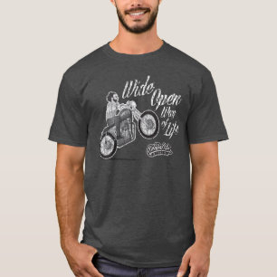 Camiseta Camisas de motocicleta de estilo de vida abierto