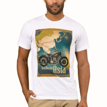 Camisas de motocicleta vintage del Sudeste Asiátic