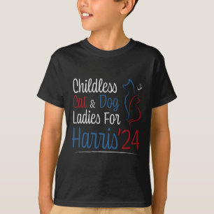 Camiseta Camisas De Mujeres De Perro De Gato Sin Hijos Para