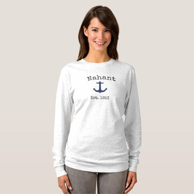 Camiseta Camisas de Nahant Massachusetts para mujeres (Anverso completo)