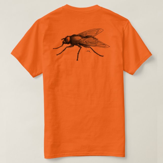 Camiseta Camisas de naranja de las mujeres de Fly Buddy (Reverso del diseño)
