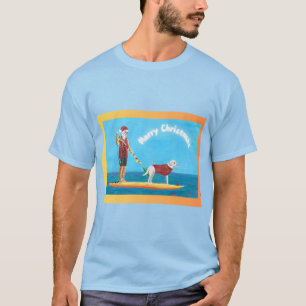 Camiseta Camisas de navidad azul para adultos de impresión 