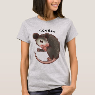 Camiseta Camisas de Opossum o Scrëm Possum gritando