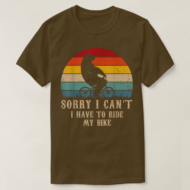Camiseta Camisas de oso divertidas siento no poder viajar e (Diseño del anverso)