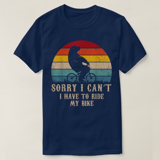 Camiseta Camisas de oso divertidas siento no poder viajar e (Diseño del anverso)