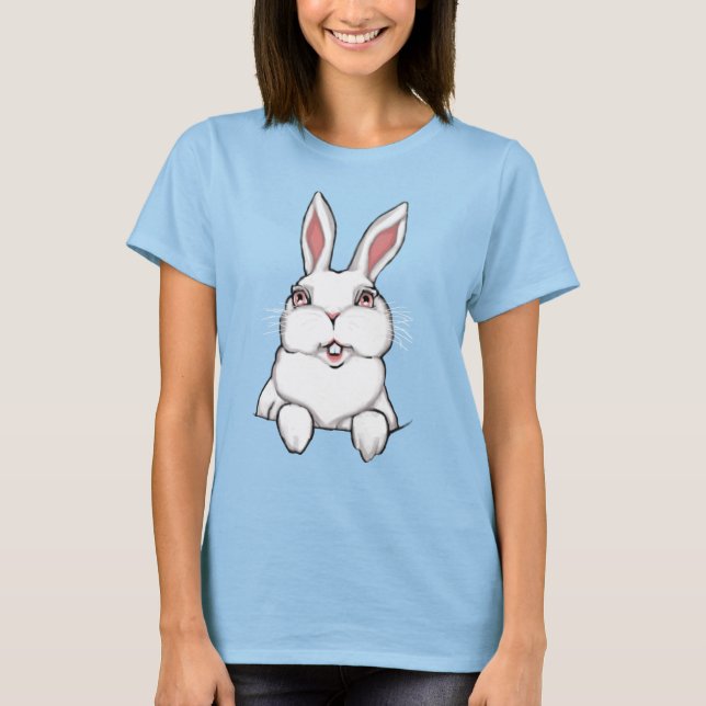Camiseta Camisas de Pascua Cute Pascua Bunny Shirt Tamaño 1 (Anverso)
