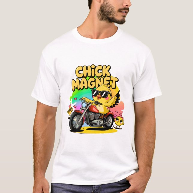 Camiseta Camisas de Pascua Guay Biker Chick Magnet (Anverso)