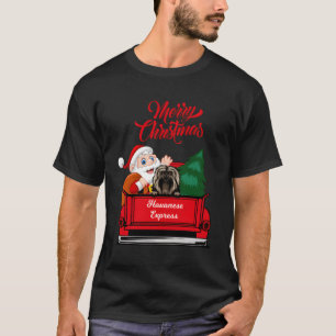 Camiseta Camisas De Perro Habanés Con Papá Noel En La Cober
