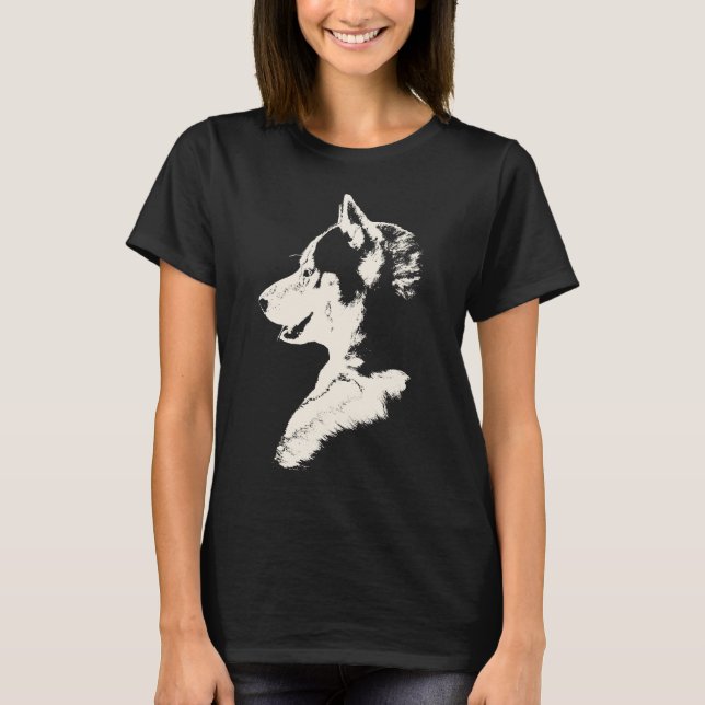 Camiseta Camisas de perros Husky Malamute de las mujeres (Anverso)