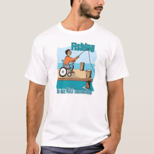 Camiseta Camisas de pesca con silla de ruedas para pescar